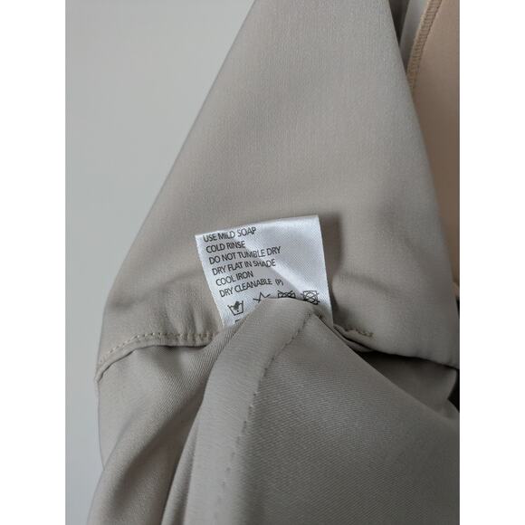 SHONA JOY Core Cocktail Draped Midi Dress Oyster 12 - Picture 9 of 13